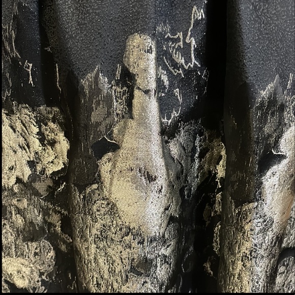 Cynthia Steffe Metallic Black Abstract Fit & Flare Dress 0 - Picture 5 of 10